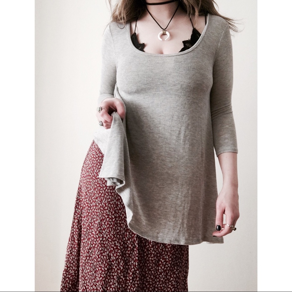 Project Social T Oversize Gray Long Sleeve Tee